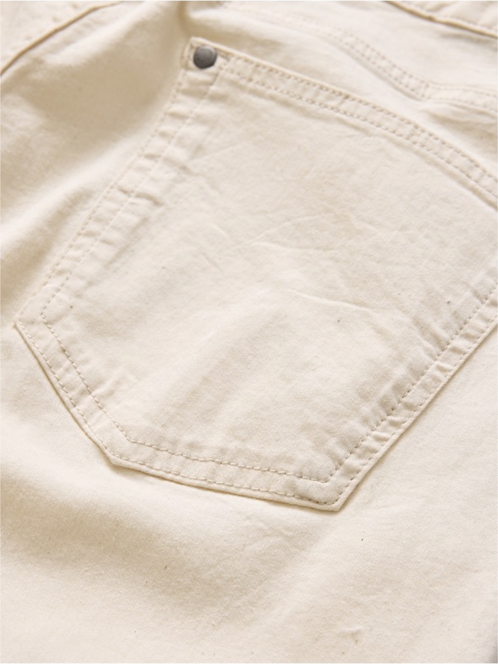 John Varvatos Cream Back-Pocket Cotton Pants